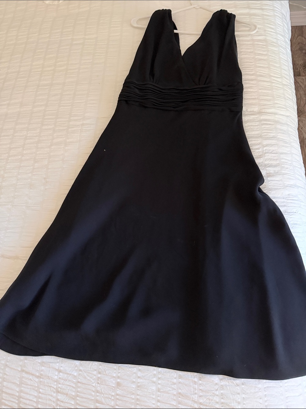 Jones New York Black V-Neck Fit-and-Flare Dress